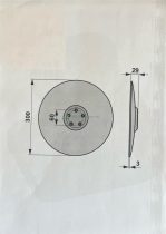 Pöttinger vetőgép tárcsa 300mm