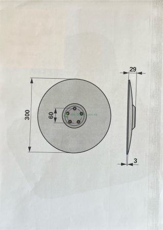 Pöttinger vetőgép tárcsa 300mm